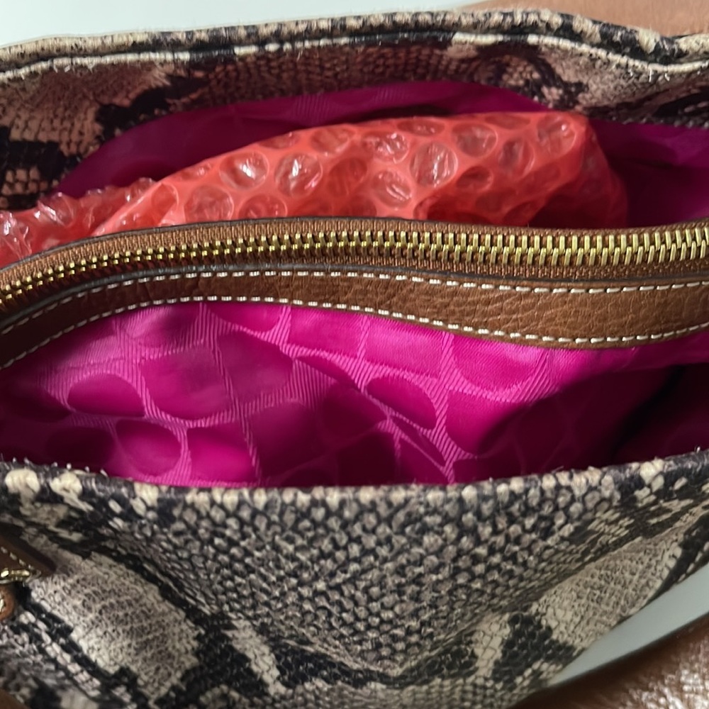 Kate Spade Python Triple Entry Shoulder Handbag T… - image 6